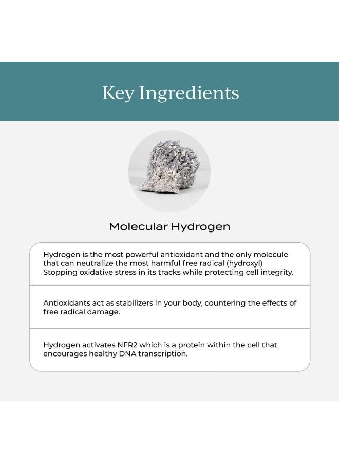 CYMBIOTIKA H2 Molecular Hydrogen Water Tablets with Magnesium, Helps Fight Inflammation & Stress, Neutralizing Free Radicals and Improving Athletic Recovery, Keto Antioxidant Drink, 12 PPM, 30 Tablets - Image 3